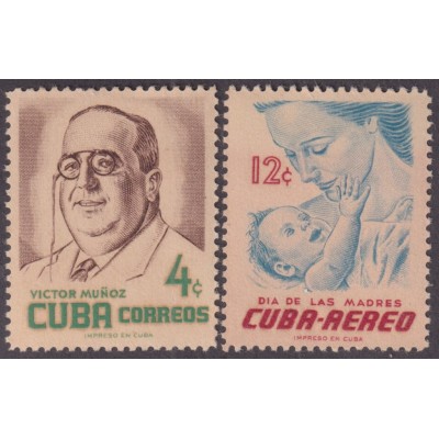 1956-450 CUBA REPUBLICA 1956 MNH DIA DE LAS MADRES MOTHER DAY.