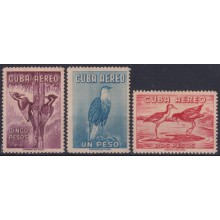 1962-230 CUBA 1962 LM AVES AUTOCTONAS BIRD LIGERAS MANCHAS.
