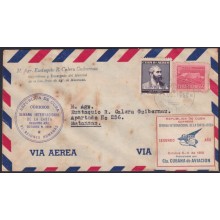 1958-CE-16 CUBA REPUBLICA 1958 SPECIAL CANCEL SEMANA INTERNACIONAL CARTA.