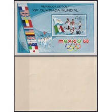 1968.127 CUBA 1968 MNH SHEET MEXICO OLYMPIC GAMES ATHLETISM.