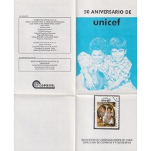 PRP-154 CUBA OFFICIAL ADVERTISING 1996 UNICEF CHILDREN.