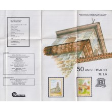 PRP-175 CUBA OFFICIAL ADVERTISING 1995 50 ANIV OF UNESCO PATRIMONIAL CHURCH.