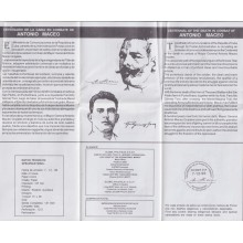 PRP-178 CUBA OFFICIAL ADVERTISING 1996 CENT OF DEATH OF GENERAL ANTONIO MACEO.