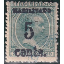 1899-660 CUBA USA OCCUPATION 1899 PUERTO PRINCIPE. 5ª ISSUE. 5c s. 8ml. SMALL NUMBER. FORGUERY.