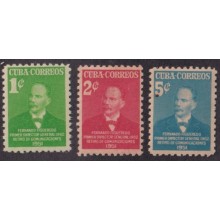 1951-452 CUBA REPUBLICA 1951 RETIRO DE COMUNICACIONES FERNADO FIGUEREDO ORIGINAL GUM.