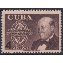 1956-477 CUBA REPUBLICA 1956 MNH RAIMUNDO MENOCAL ORIGINAL GUM.
