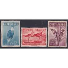 1962.242 CUBA MLH REIMPRESION AVES 1-5$ BIRD OISEAUX VÖGEL.