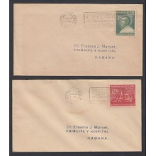 1936-FDC-30 CUBA REPUBLICA. 1936. Ed.292-93. INAUGURACION DEL MONUMENTO A JOSE MIGUEL GOMEZ. ARQUITECTURA. ARCHITECTURE.