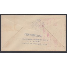 1936-FDC-26 CUBA REPUBLICA. 1936. Ed.298, 295. MAXIMO GOMEZ. 8c, 2c. REGISTERED. PIGEON. PALOMA. DOMINICANA. SANTO DOMIN