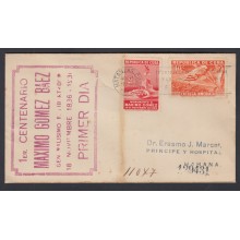 1936-FDC-25 CUBA REPUBLICA. 1936. Ed.295, 301. MAXIMO GOMEZ. 10c. SPECIAL DELIVERY. ENTREGA ESPECIAL. DOMINICANA. SANTO