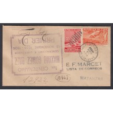 1936-FDC-23 CUBA REPUBLICA. 1936. Ed.295, 301. MAXIMO GOMEZ. 10c. SPECIAL DELIVERY. ENTREGA ESPECIAL. DOMINICANA. SANTO