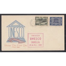 1958-FDC-13 CUBA REPUBLICA. 1958. Ed.775-76. UNESCO. ELMO COVER.