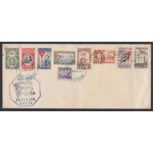 1951-FDC-16 CUBA REPUBLICA. 1951. Ed.445-52. CENTENARIO DE LA BANDERA. FLAG CENTENARIAL. COMPLETE SET. HAVANA CANCEL.