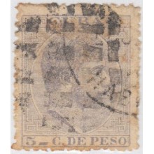 1884-51. CUBA 1884. 5c WITH FANCY POSTAL MARK