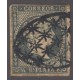 1856-12 CUBA ESPAÑA SPAIN. ANTILLAS. ISABEL II. 1856. ANT.4. ½ rs VERDE OLIVA. PAPEL GRUESO. OLIVE GREEN.