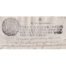 1763-PS-2 ESPAÑA SPAIN REVENUE SEALLED PAPER PAPEL SELLADO 1763 SELLO 4to.
