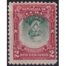 1910-232 CUBA REPUBLICA 1910 2c MNH MAXIMO GOMEZ INVERTED CENTER WITH ORIGINAL GUM.