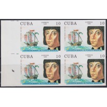 1992.106 CUBA 1992 MNH 10c IMPERFORATED PROOF ALONSO PINZON DISCOVERY DESCUBRIMIENTO.