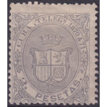 1870-115 CUBA SPAIN TELEGRAPH Ed.13 1870 REPUBLICA 2pta 1870 A 1871.