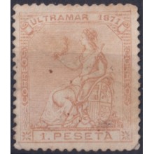 1871-147 CUBA SPAIN 1871 REPUBLICA 1pta NO GUM.