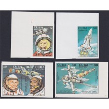 1991.116 CUBA MNH 1991 IMPERFORATED PROOF SET SPACE GAGARIN COSMOS.
