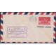 1949-EP-197 CUBA REPUBLICA 1949 8c AIRMAIL AIRPLANE FDC VIOLET COVER POSTAL STATIONERY.