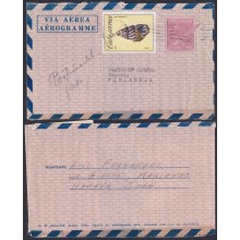 1957-EP-93 CUBA REPUBLICA 1957 ROCKET AEROGRAMME POSTAL STATIONERY TO FINLAND 1966.
