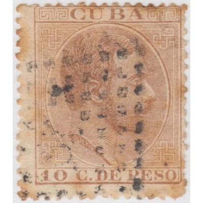 1884-54. CUBA 1884. 1c WITH SPANISH POSTAL MARK