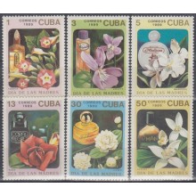 1989.6- * CUBA 1989. MNH. FLORES Y PERFUMES. FLOWERS & PERFUM. COMPLETE SET.