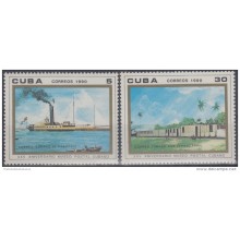 1990.11- * CUBA 1990. MNH. 25 ANIV MUSEO POSTAL * CUBANO. SHIP. PAQUEBOT. BARCO.