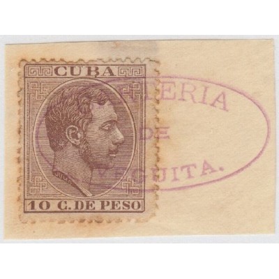 1884-58. CUBA ESPAÑA 1884. 5c CON MARCA POSTAL DE SABANILLA DE GUAREIRAS