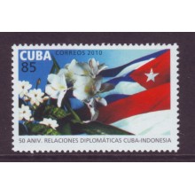 2010-21 CUBA 2010 MNH RELACIONES DIPLOMATICAS INDONESIA