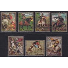 F-EX58590 PARAGUAY MNH 1971 EQUESTRIAN ART PAINTING MUSEUM NAPOLEON.