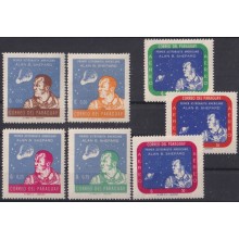 F-EX59327 PARAGUAY MNH-MH 1962 FIRST US ASTRONAUTIC ALAN B. SHEPARD.