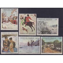 F-EX59307 PARAGUAY MNH 1968 ART PAINTING BRUEGUEL UTRILLO PISSARRO MONET SISLEY.
