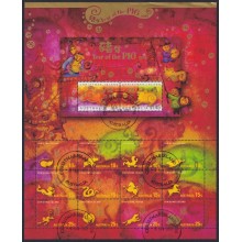 F-EX58024 AUSTRALIA USED 2007 CHINA MOON YEAR OF PIG.