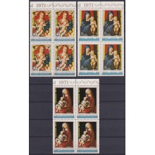 F-EX59139 GUINEA EQUATORIAL MNH 1971 CHRISTMAS NAVIDAD ART PAINTING BLOCK 4.
