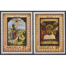 F-EX59226 ANGUILLA MNH 1969 EASTER PASCUA ART PAINTING.