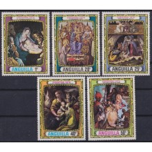 F-EX59227 ANGUILLA MNH 1970 CHRISTMAS NAVIDAD ART PAINTING TIEPOLO RENI.