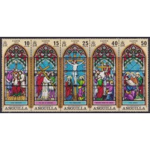 F-EX59228 ANGUILLA MNH 1972 EASTER ART PAINTING GLASS.