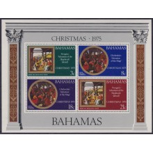 F-EX59263 BAHAMAS MNH 1975 CHRISTMAS NAVIDAD ART PAINTING GHIRLANDAIO PERUGINO.