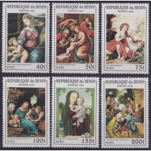 F-EX59171 BENIN MNH 1996 CHRISTMAS NAVIDAD ART PAINTING LEONARDO RAPHAEL GERARD DAVID.