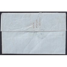 PREFI-811 ESPAÑA SPAIN 1846 MADRID COVER TO CUBA “CORREO MARTIMO Nº3” BLUE POSTMARK.