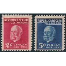 1934-161 CUBA REPUBLICA 1934 MH CARLOS J FINLAY MEDICINE YELLOW FEVER.