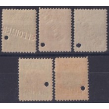 1910-245 CUBA REPUBLICA 1910-11 PATRIOT MNH SPECIMEN PROOF.