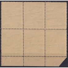 1936-452 CUBA REPUBLICA 1936 MNH 1c PRESIDENT JOSE MIGUEL GOMEZ PLATE NUMBER BLOCK 6.