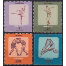 1958-503 CUBA REPUBLICA 1958 MH ACTIVIDADES JUVENILES BALLET BOXING SWIMMING BASEBALL.