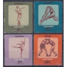 1958-504 CUBA REPUBLICA 1958 MH ACTIVIDADES JUVENILES BALLET BOXING SWIMMING BASEBALL.