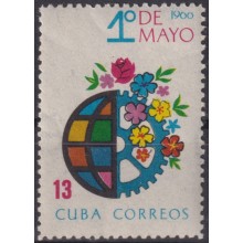 1966.226 CUBA 1966 MNH ERROR “1900” x “1966” LABOR DAY MAY.
