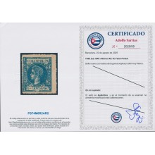 1898-366 CUBA SPAIN 1898 6c AUTONOMIA POSTAL FORGERY WITH AUTENTICITY CERTIFICATE. ORIGINAL GUM.